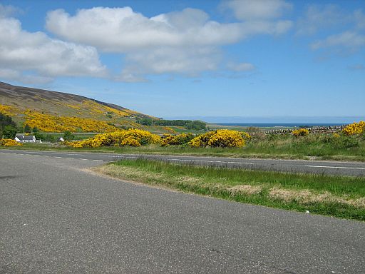 The A9 with the sea is the distance.